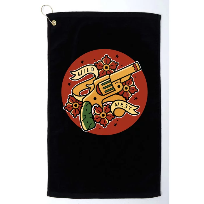 Wild West Floral Gun Platinum Collection Golf Towel