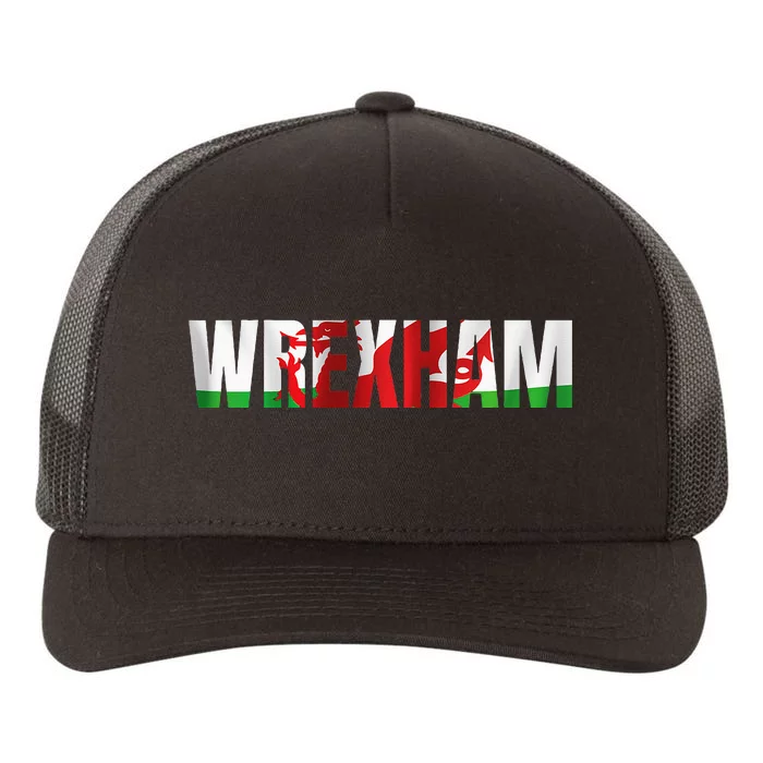 Wrexham Wales Flag Welsh Dragon Apparel Merchandise Yupoong Adult 5-Panel Trucker Hat