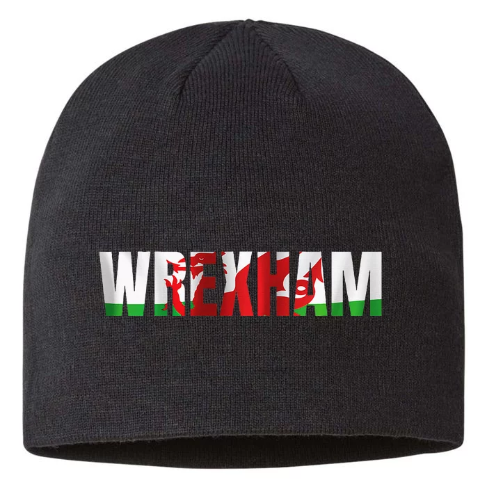 Wrexham Wales Flag Welsh Dragon Apparel Merchandise 8 1/2in Sustainable Knit Beanie