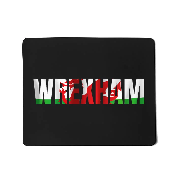 Wrexham Wales Flag Welsh Dragon Apparel Merchandise Mousepad