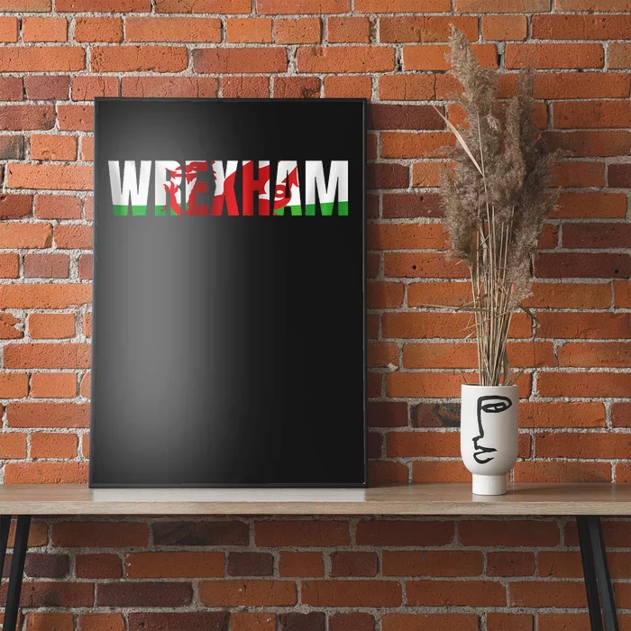 Wrexham Wales Flag Welsh Dragon Apparel Merchandise Poster