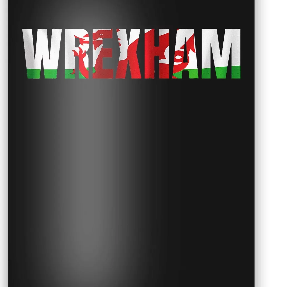 Wrexham Wales Flag Welsh Dragon Apparel Merchandise Poster