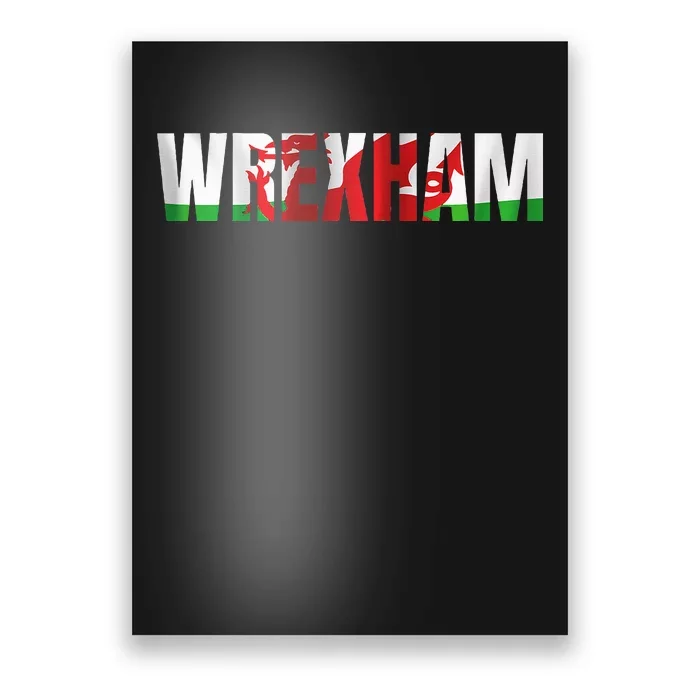 Wrexham Wales Flag Welsh Dragon Apparel Merchandise Poster