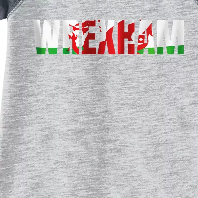 Wrexham Wales Flag Welsh Dragon Apparel Merchandise Infant Baby Jersey Bodysuit