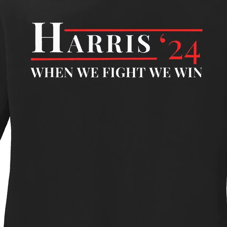 When We Fight We Win Harris 24 Ladies Long Sleeve Shirt