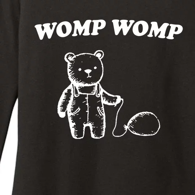 Womp Womp Funny Quote Cartoon Bear Womens CVC Long Sleeve Shirt