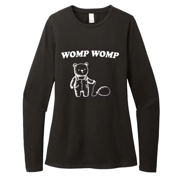 Womp Womp Funny Quote Cartoon Bear Womens CVC Long Sleeve Shirt