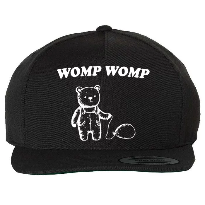 Womp Womp Funny Quote Cartoon Bear Wool Snapback Cap