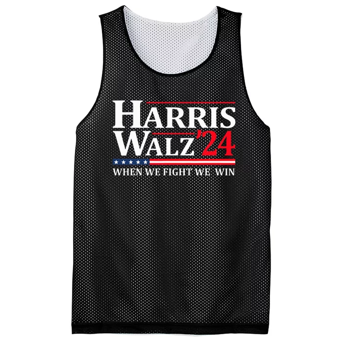 When We Fight We Win Harris Walz 2024 Vote Kamala Harris Mesh Reversible Basketball Jersey Tank