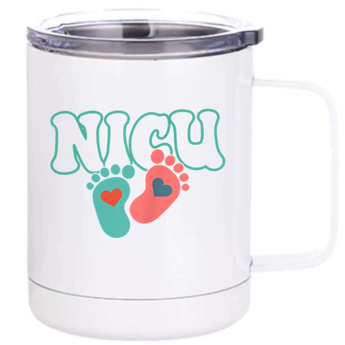 Will Work For Snuggles Nicu Nurse Front & Back 12oz Stainless Steel Tumbler Cup