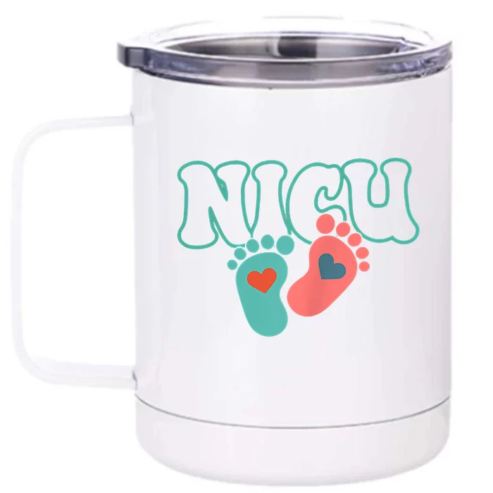 Will Work For Snuggles Nicu Nurse Front & Back 12oz Stainless Steel Tumbler Cup