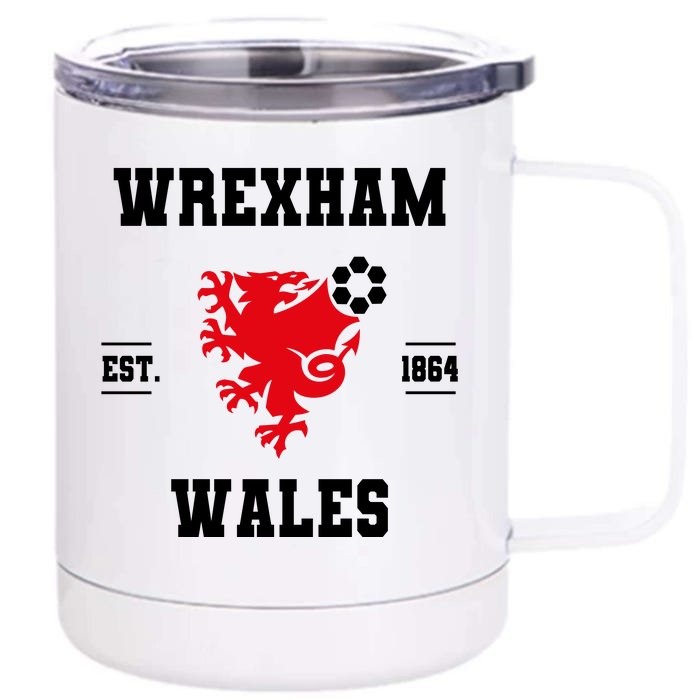 Wrexham Wales Football Gift Front & Back 12oz Stainless Steel Tumbler Cup