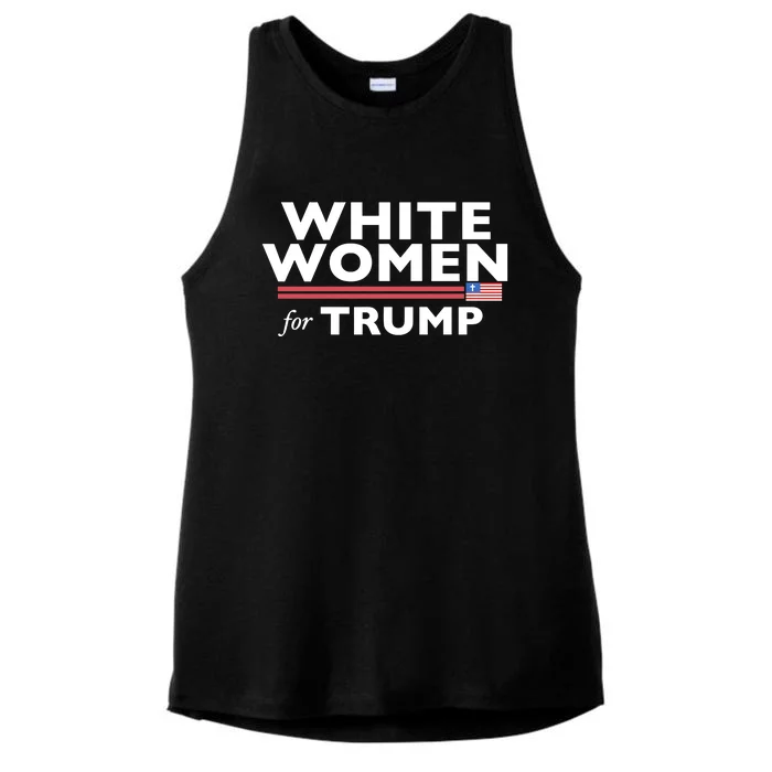 White Women For Trump Ladies Tri-Blend Wicking Tank