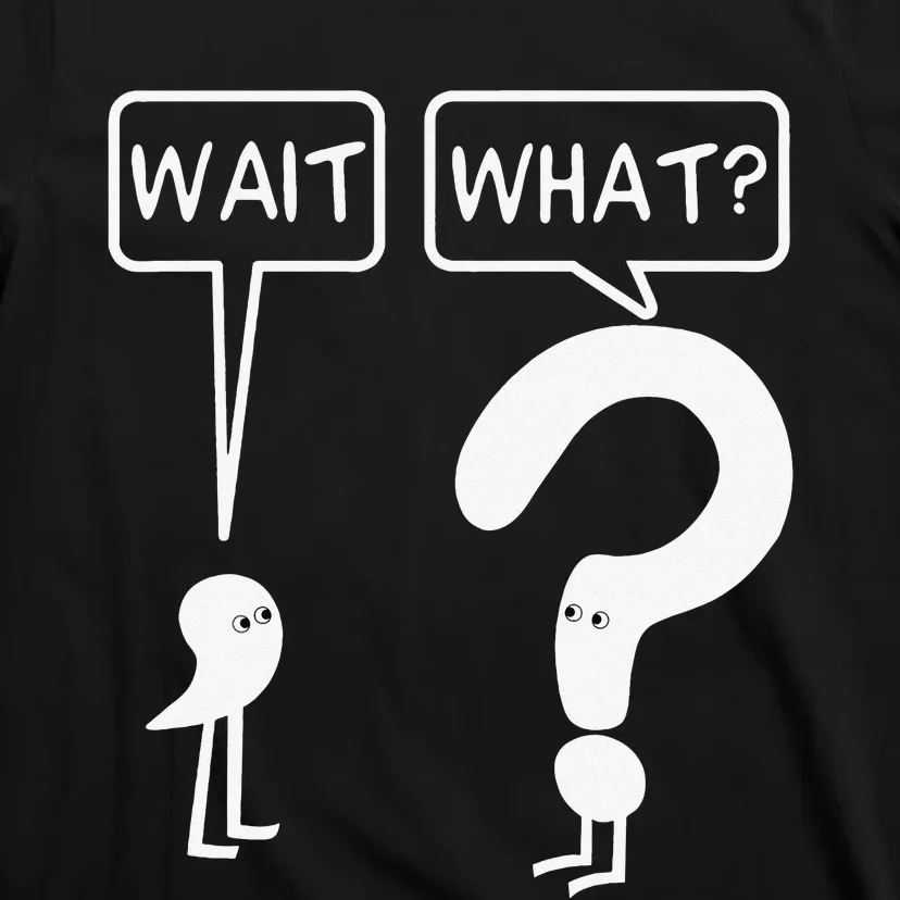 Wait What Funny Grammar Questioning Punctuation T-Shirt