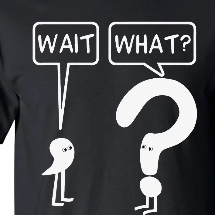 Wait What Funny Grammar Questioning Punctuation Tall T-Shirt