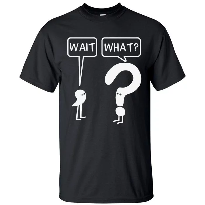 Wait What Funny Grammar Questioning Punctuation Tall T-Shirt