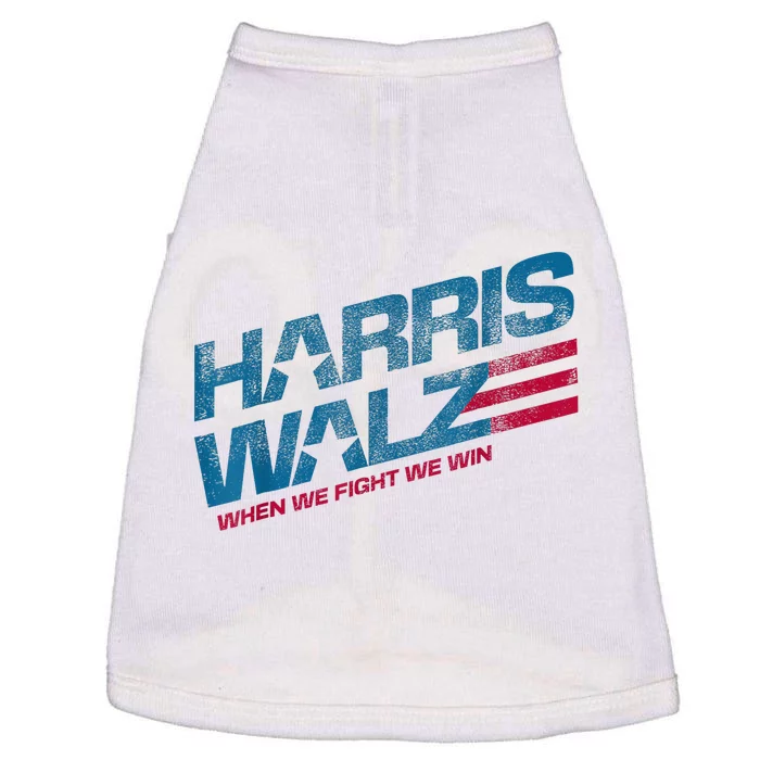 When We Fight We Win Kamala Harris Cat Lady Boho Doggie Tank