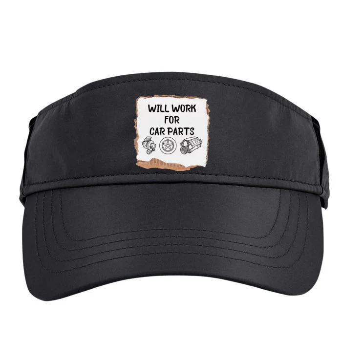 Will work for car parts car enthusiast muscle car Adult Drive Performance Visor