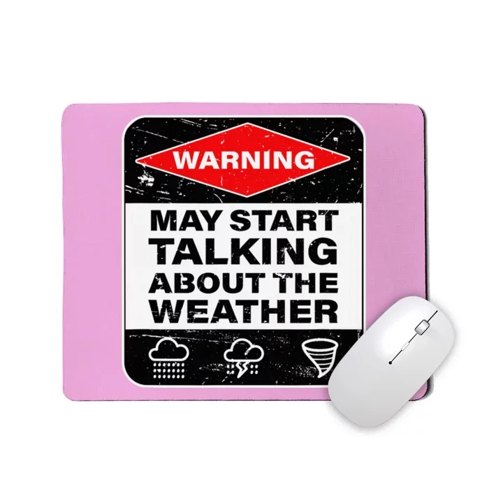 Weather Warning Funny Raining Storms Meteorology Mousepad