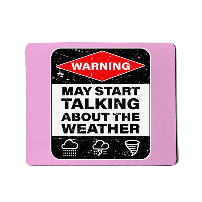 Weather Warning Funny Raining Storms Meteorology Mousepad