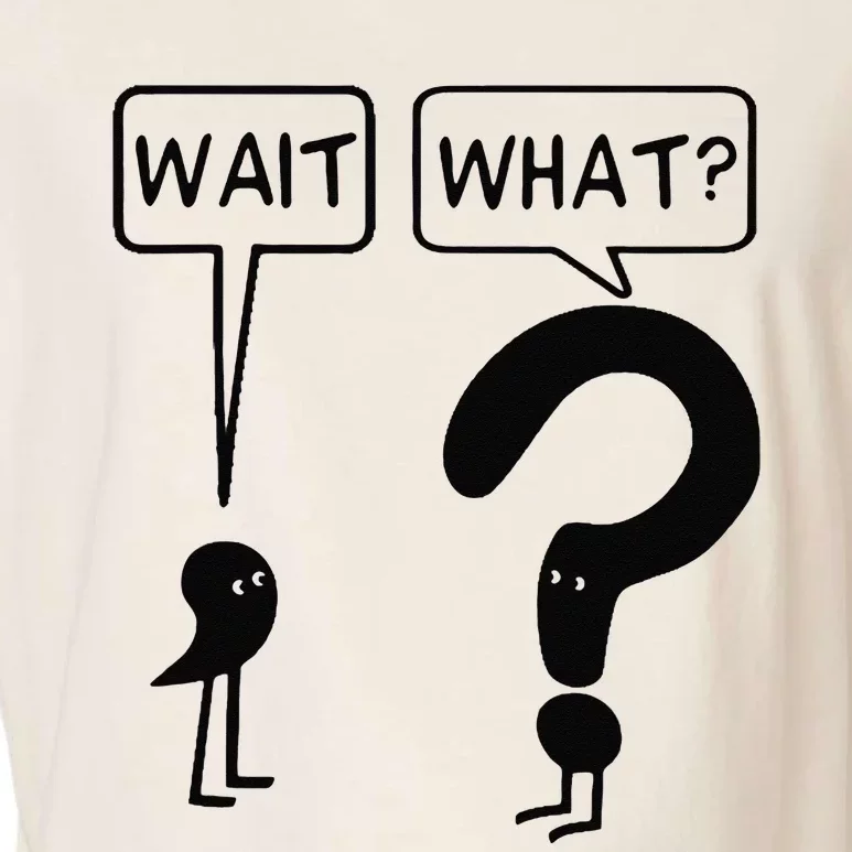 Wait What Funny Grammar Questioning Punctuation Garment-Dyed Women's Muscle Tee