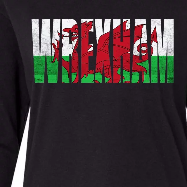 W.R.E.X.H.A.M Wales Flag Welsh Dragon Gifts Apparel Merch Souvenir Womens Cotton Relaxed Long Sleeve T-Shirt