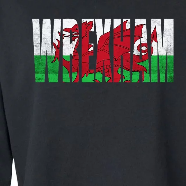 W.R.E.X.H.A.M Wales Flag Welsh Dragon Gifts Apparel Merch Souvenir Cropped Pullover Crew