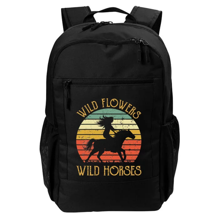 Wild West Flowers Wild Horses Western Cowgirl Country Music Daily Commute Backpack