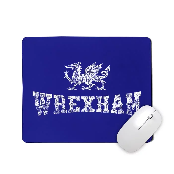 Wrexham Wales Football Soccer Welsh Red Dragon Retro Mousepad