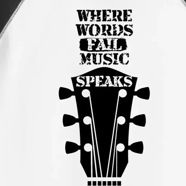 Where Words Fail Music Speaks Gift Meaningful Gift Toddler Fine Jersey T-Shirt