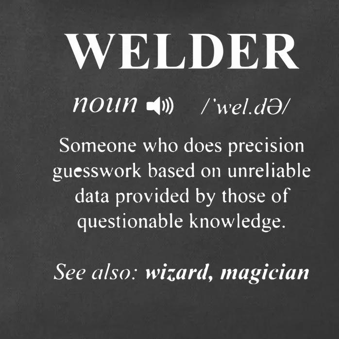 Welding Welder Funny Noun Definition Weld Zip Tote Bag