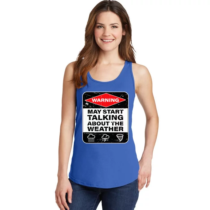 Weather Warning Funny Raining Storms Meteorology Ladies Essential Tank