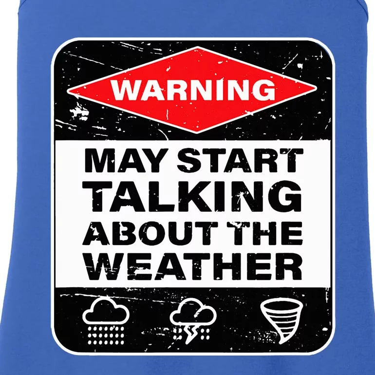 Weather Warning Funny Raining Storms Meteorology Ladies Essential Tank