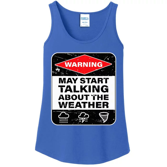 Weather Warning Funny Raining Storms Meteorology Ladies Essential Tank