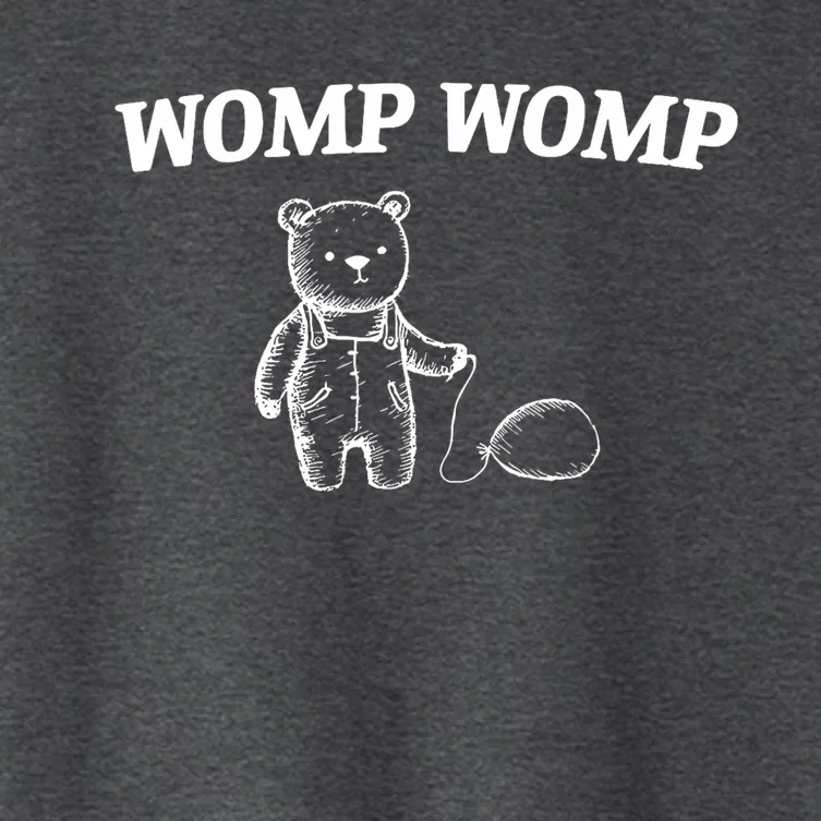 Womp Womp Funny Trending Quote Cartoon Bear Women's Crop Top Tee