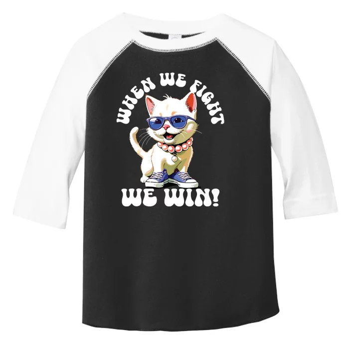 When We Fight We Win Kamala Harris Cat Lady Boho Women Toddler Fine Jersey T-Shirt