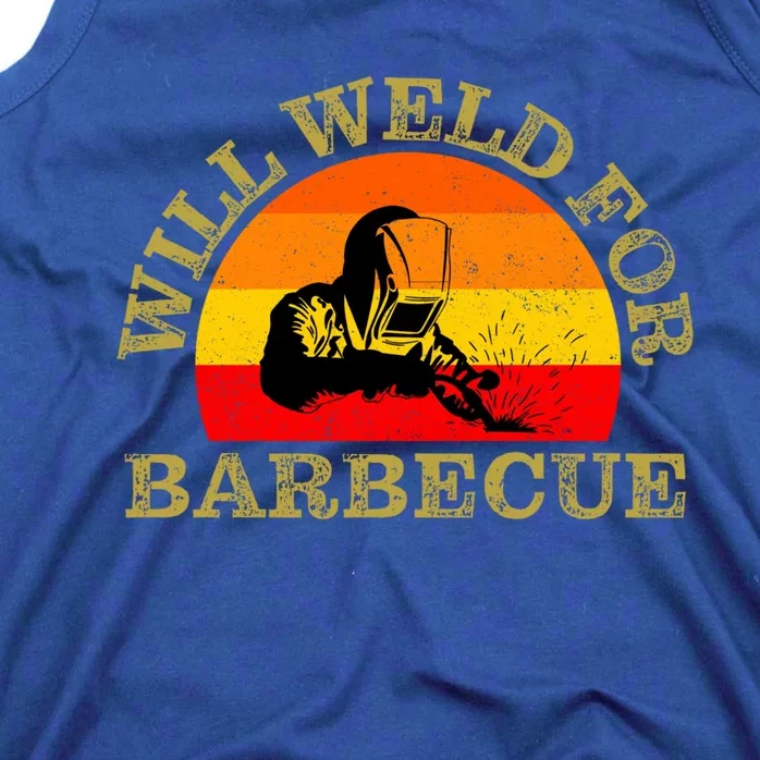 Will Weld For Barbecue Funny Welding Welder Gift Tank Top