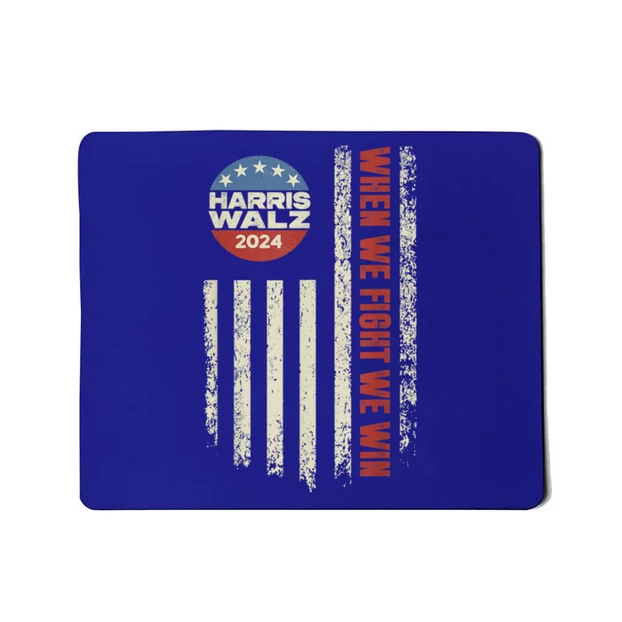 When We Fight We Win Kamala Harris Cat Lady Boho Mousepad