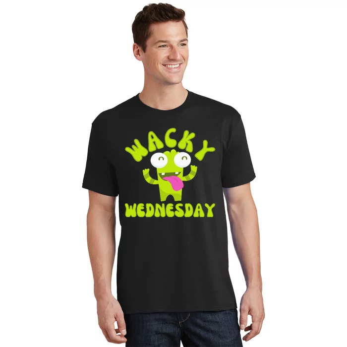 Wacky Wednesday Funny Green Ogre Mismatch T-Shirt