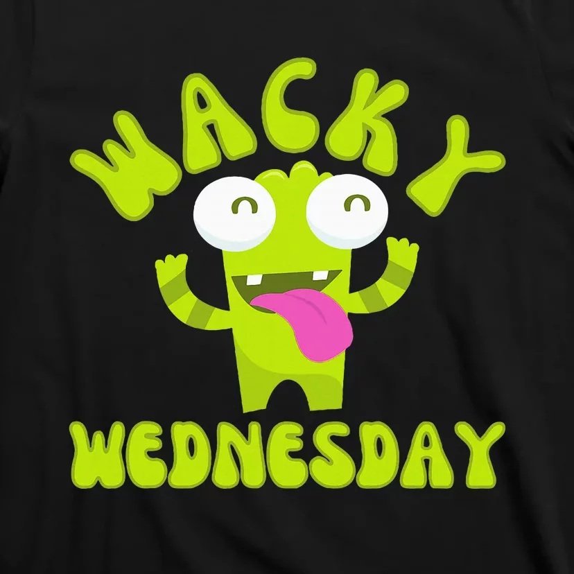 Wacky Wednesday Funny Green Ogre Mismatch T-Shirt