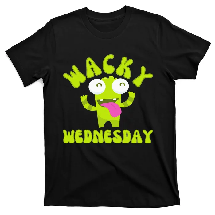 Wacky Wednesday Funny Green Ogre Mismatch T-Shirt