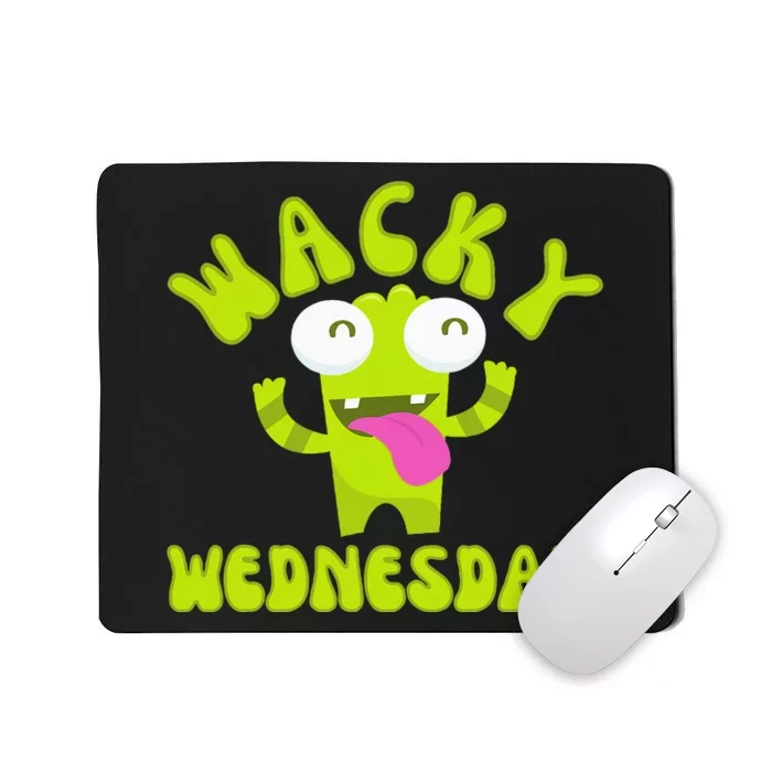 Wacky Wednesday Funny Green Ogre Mismatch Mousepad