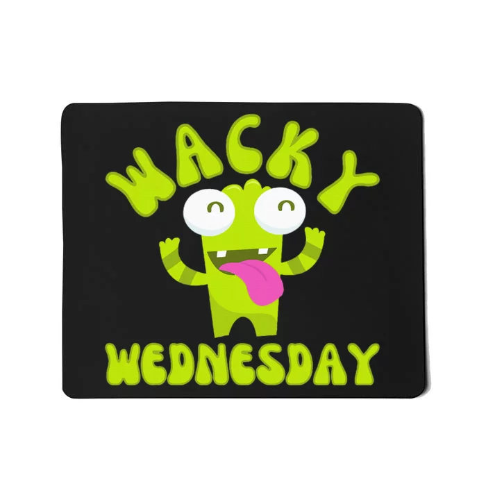 Wacky Wednesday Funny Green Ogre Mismatch Mousepad