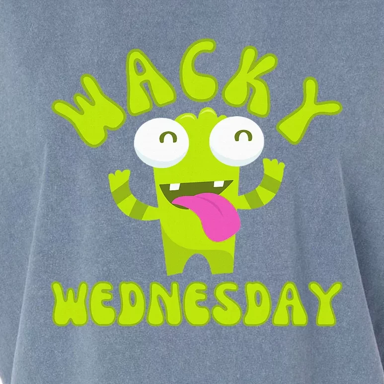 Wacky Wednesday Funny Green Ogre Mismatch Garment-Dyed Women's Muscle Tee