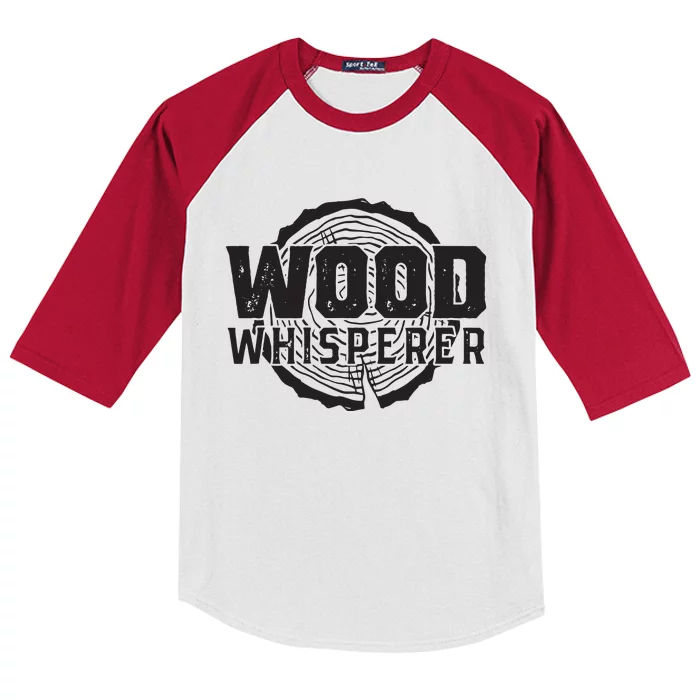 Wood Whisperer Funny Woodworking Kids Colorblock Raglan Jersey