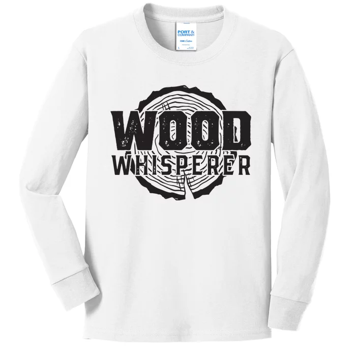 Wood Whisperer Funny Woodworking Kids Long Sleeve Shirt