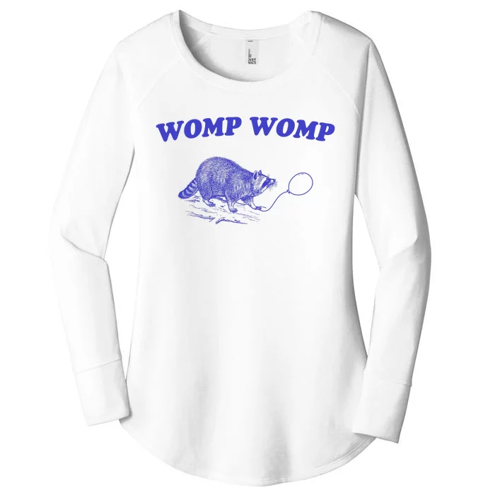 Womp Womp Funny Retro Raccoon Women's Perfect Tri Tunic Long Sleeve Shirt