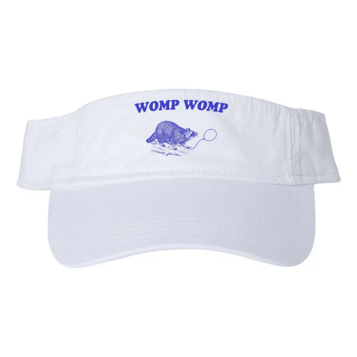 Womp Womp Funny Retro Raccoon Valucap Bio-Washed Visor