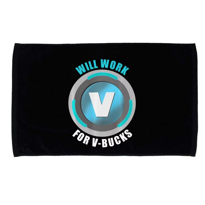 Will Work For VBucks V Bucks PREMIUM Microfiber Hand Towel