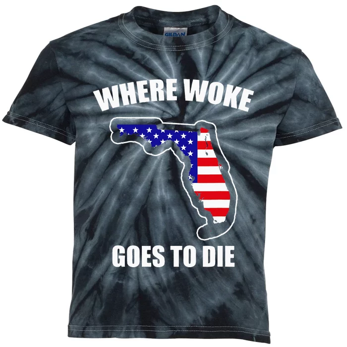 Where Woke Goes To Die Kids Tie-Dye T-Shirt